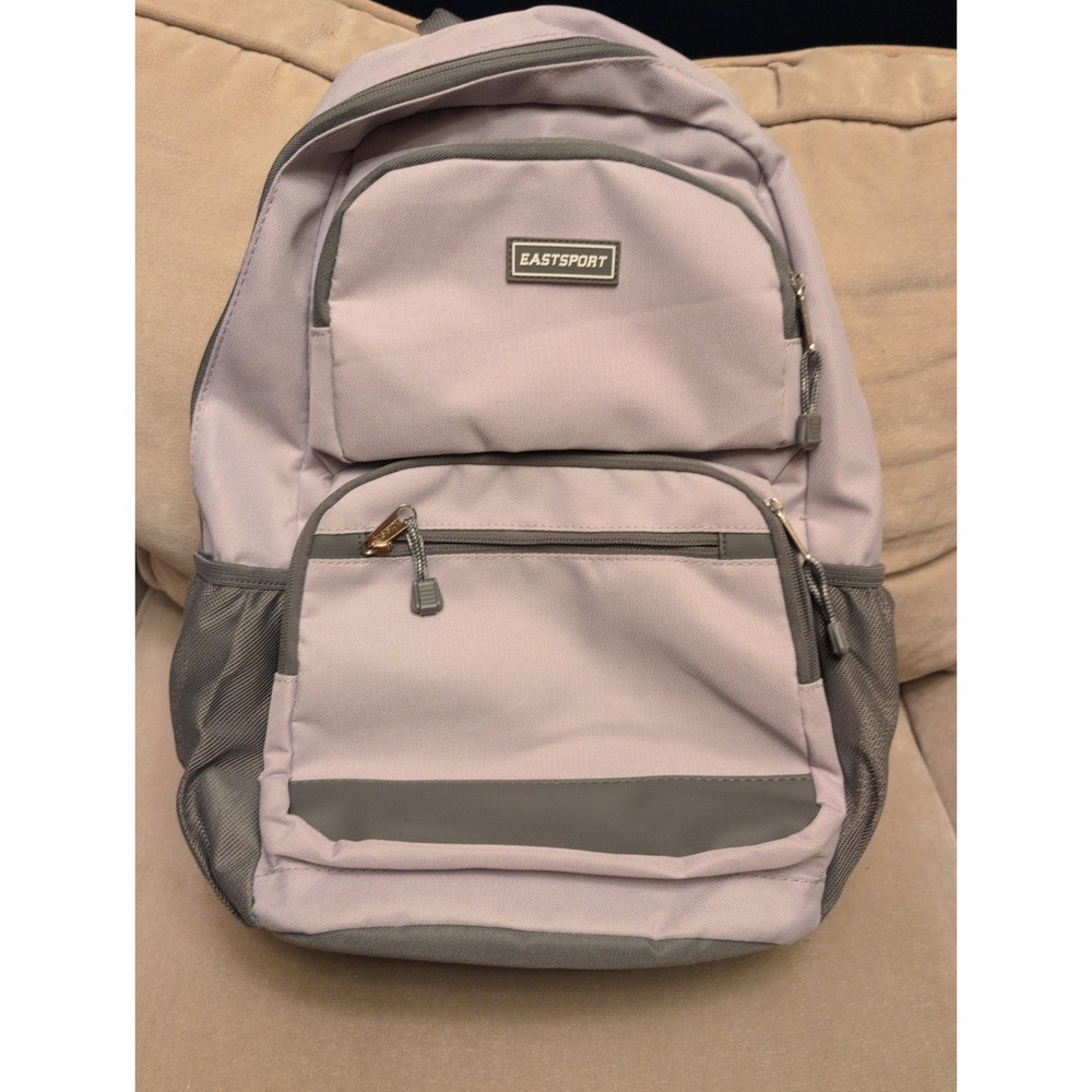 Eastsport  Core Tech Backpack  Purple Grey Bookbag 17" Backpack Back-to-School